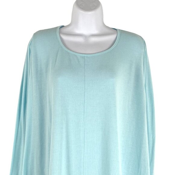 Fresh Produce Studio Top M/L Swimming Pool Blue Long Sleeve Solid NWT TP-2552 - Picture 4 of 11
